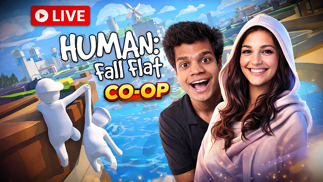 Human Fall Flat CO-OP LIVE 😆 Funny Gameplay | Chande & Spark