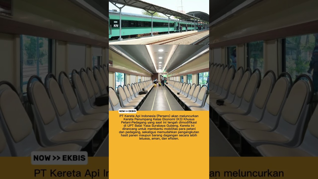 KAI akan meluncurkan Kereta Penumpang Kelas Ekonomi (K3) Khusus Petani-Pedagang.