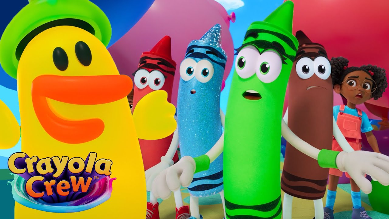 Where Did the DUCK Come From?! 🦆 | Crayola Crew | Fun Imagination Cartoons for Kids