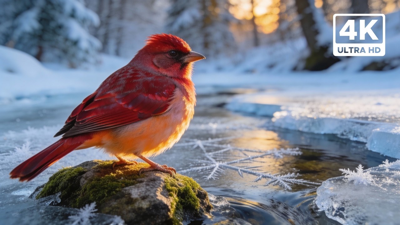 Peaceful Winter Forest Bird Sounds ❄️ Relax, Reduce Stress & Calm Mind