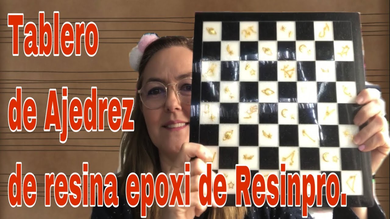 Tablero de ajedrez con resina epoxi con Resinpro - RESIN ART