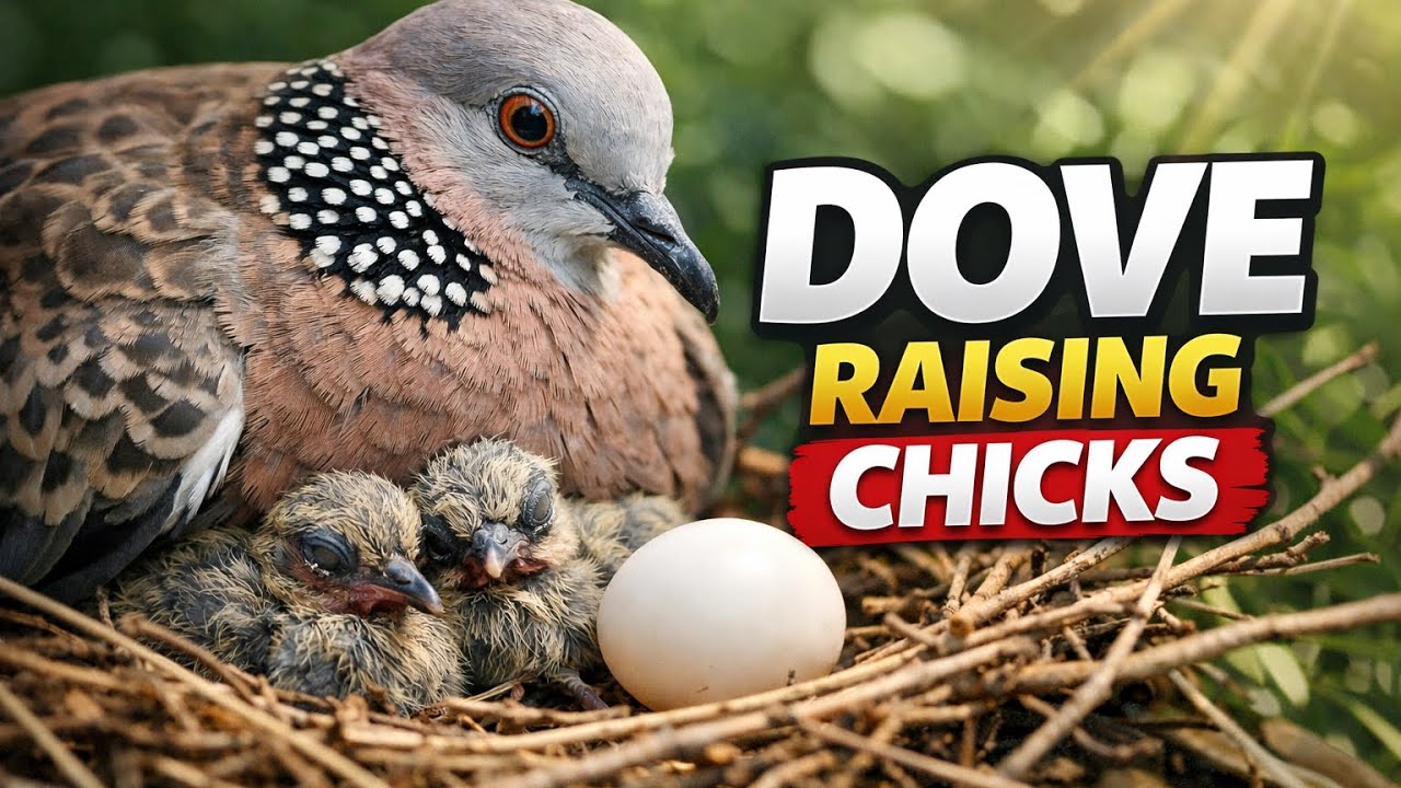 AC090 นกเขาชวาฟักไข่ #LargeDove #SpottedDove #DoveRaisingChicks #Dove #LargeDove #DoveLayingEggs