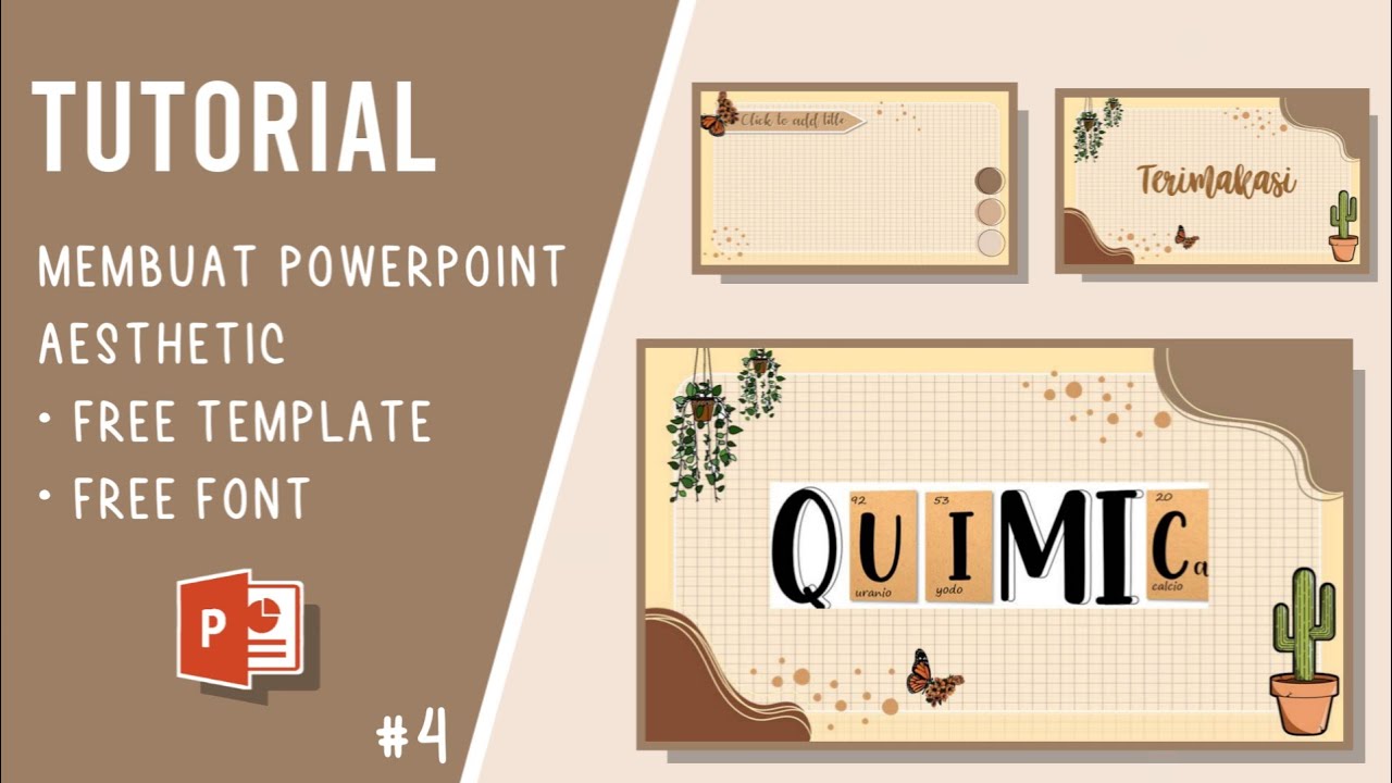 ppt aesthetic #4 | aesthetic powerpoint | free template & font | cara membuat power point aesthetic