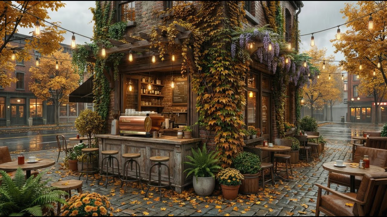 Bossa Nova Cafe Instrumental Rainy Autumn Coffee Corner for Soft Relax and Focus