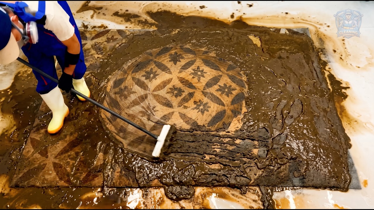 This Rug Was Absolutely DISGUSTING &ndash; Watch the Unbelievable Transformation 😷 | ASMR Carpet Cleaning