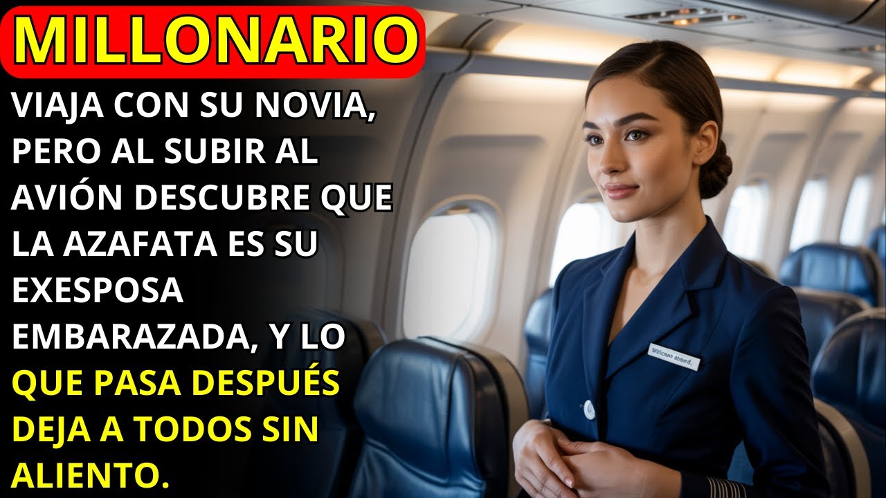 MILLONARIO VIAJA CON SU NOVIA PERO AL SUBIR AL AVIÓN DESCUBRE QUE LA AZAFATA ES SU EXESPOSA EMBARAZA