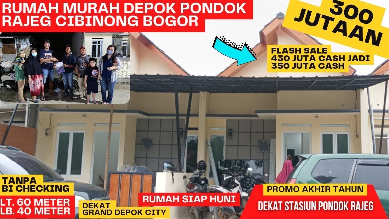 Rumah Murah Depok Pondok Rajeg Cibinong Bogor 300 Jutaan Cash Dekat Stasiun Depok Selatan Jakarta