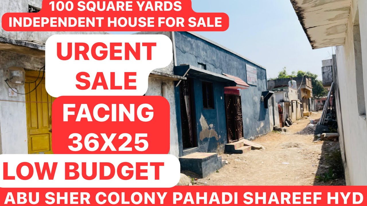 📲(8688845238) 100 SQUARE YARDS 3BHK  INDEPENDENT HOUSE FOR SALE ABU SHER COLONY PAHADI SHAREEF HYD