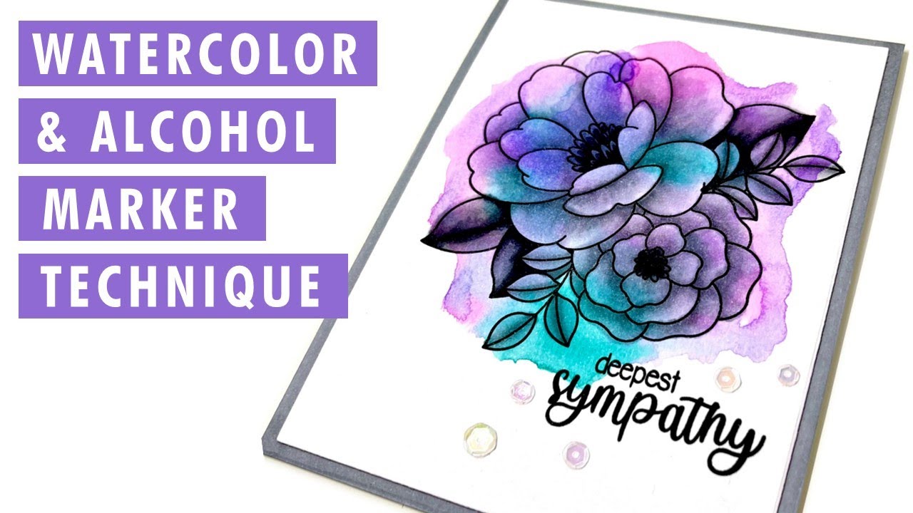 Quick Watercolor + Alcohol Marker Glazing Technique with Ohuhu Markers!