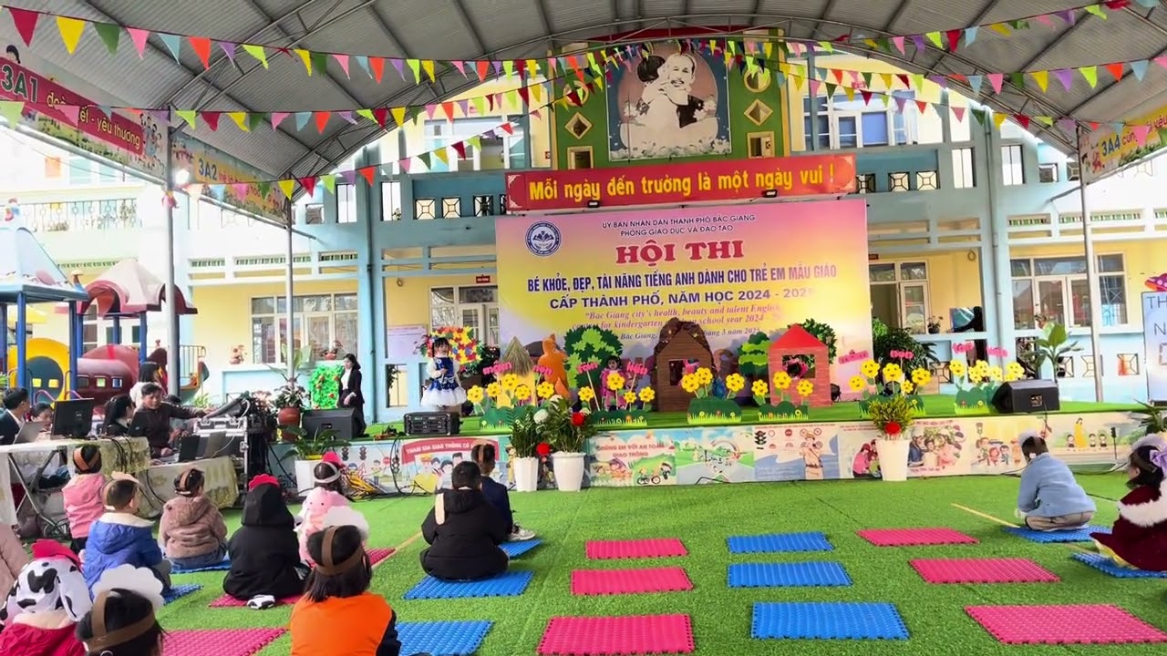Hội thi Bé khoẻ đẹp tài năng tiếng anh trường MN Tân Liễu