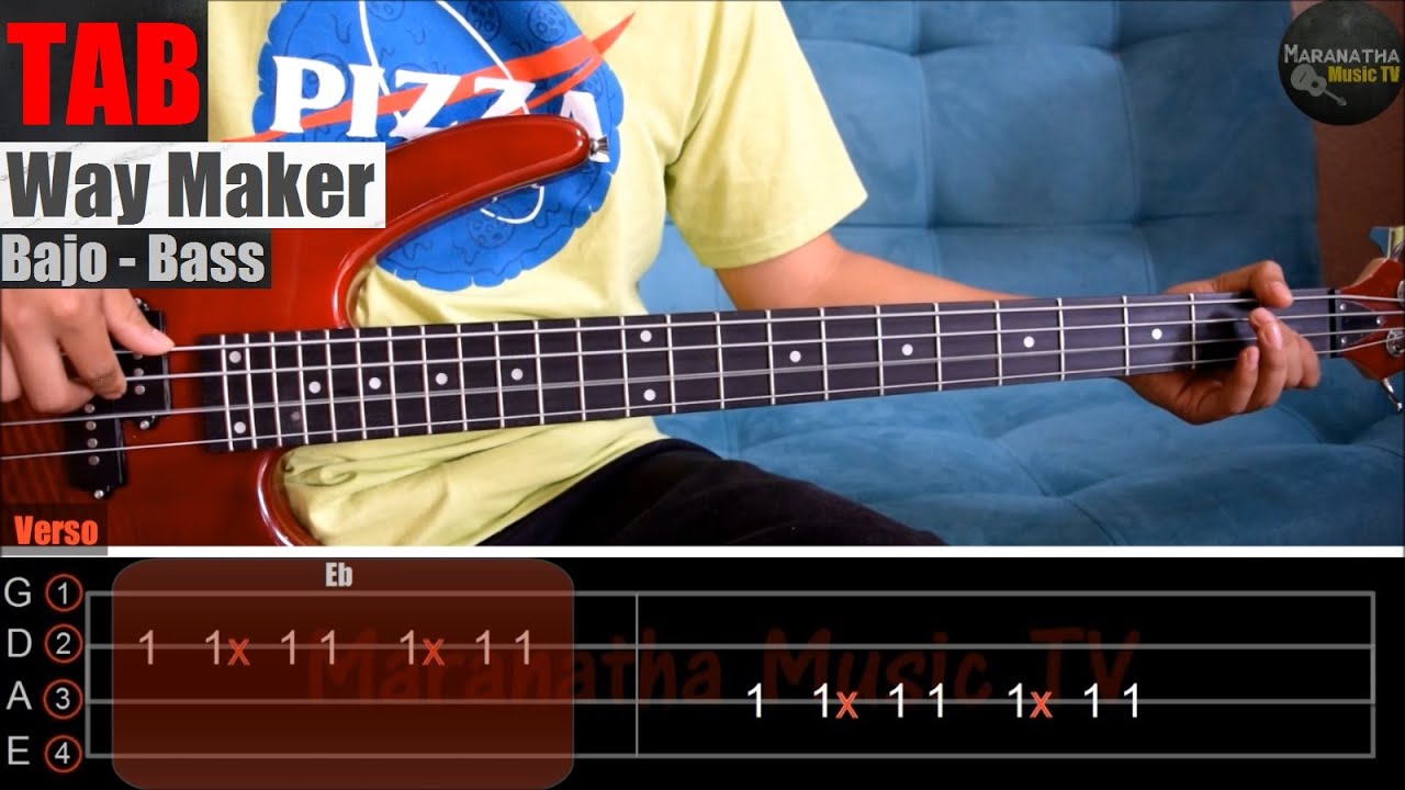 Way Maker (Aqu&iacute; Est&aacute;s - Abres Camino) || TUTORIAL BAJO - BASS | TABLATURA COMPLETA