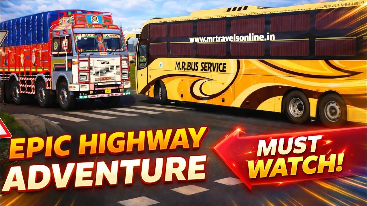 M.R. TRAVELS vs EXTREME TRAFFIC! 🚌💨 | Realistic Indian Bus Driving | ETS2