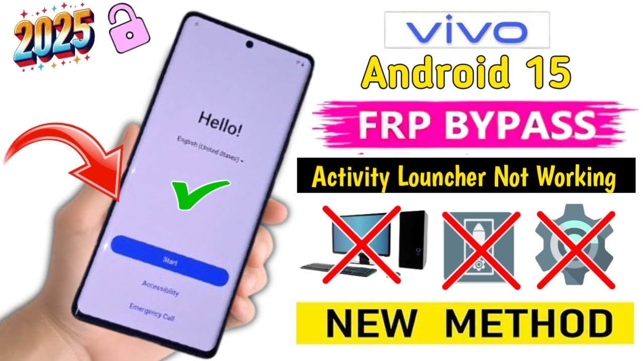 All Vivo Android 15 FRP Bypass 👉 || Vivo android 15 activity launcher Not Working - android 15 |