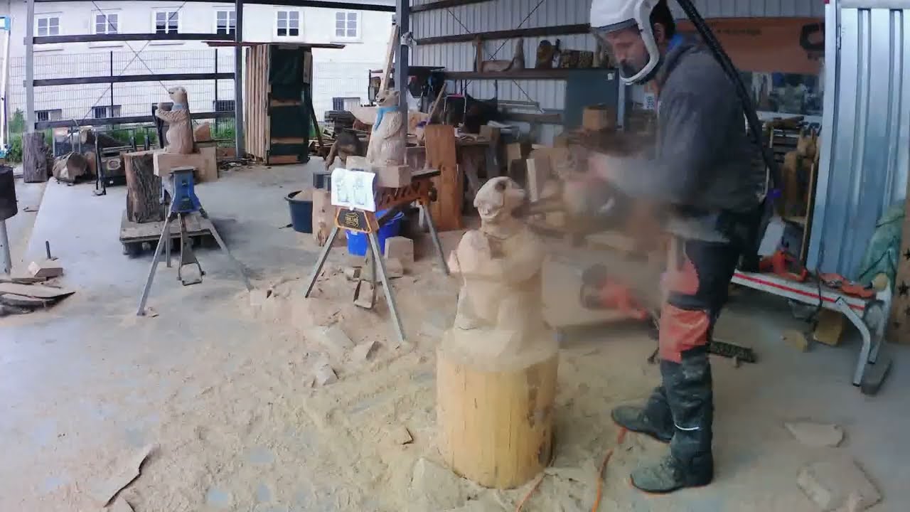 Murmeltier - Alarm :) #chainsaw #chainsawcarving #diy #fun #art #woodcarving #woodworking