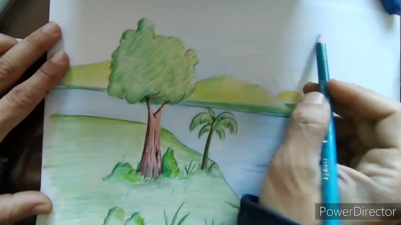 رسم منظر طبيعي