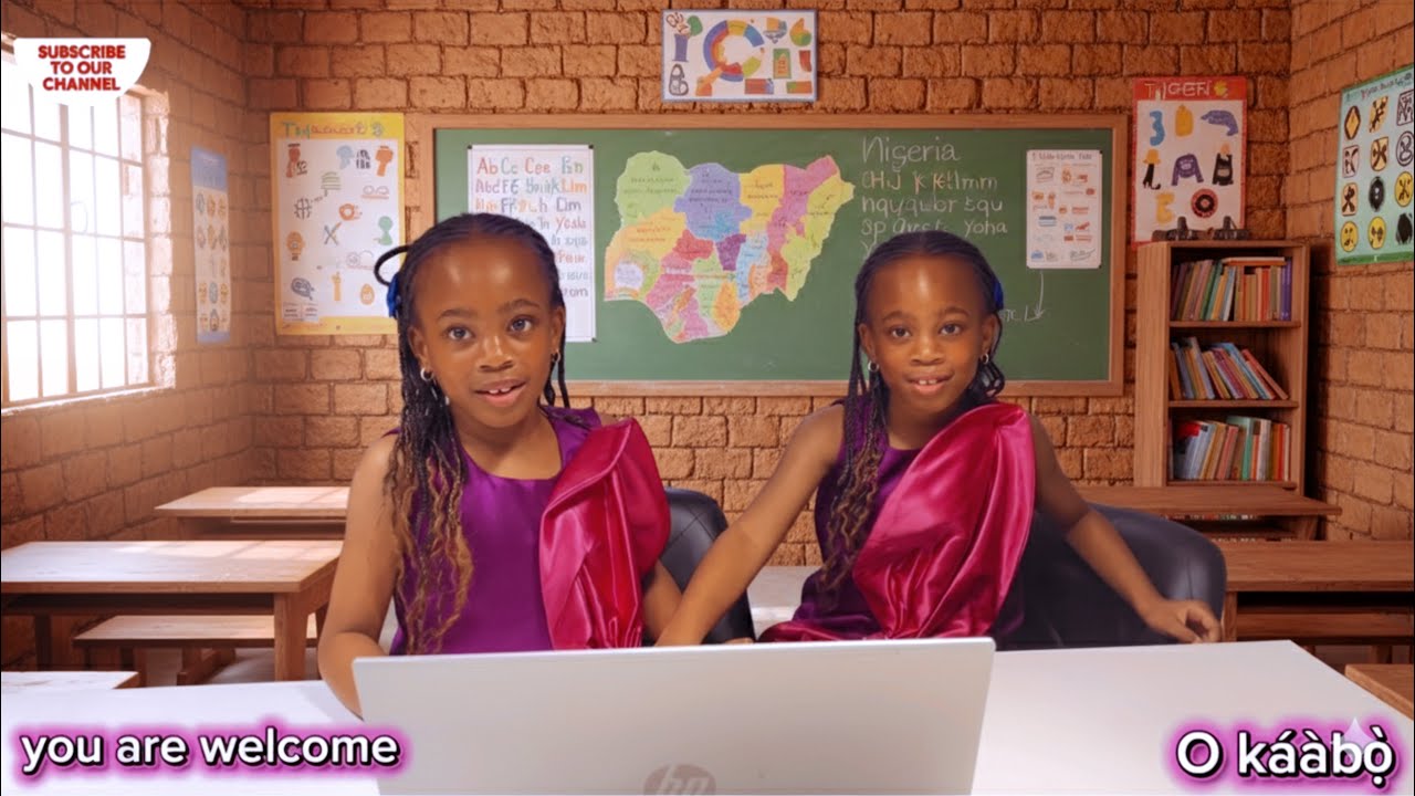 Phoebe & Phoenix Explore Yoruba: Twin Girls Learn Their Mom’s Language with Google Translator.