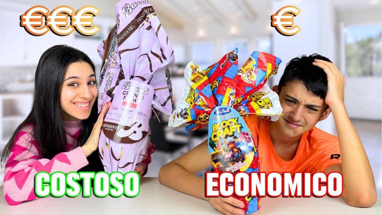 UOVO DI PASQUA ECONOMICO vs UOVO COSTOSO ! / tina e pippo review
