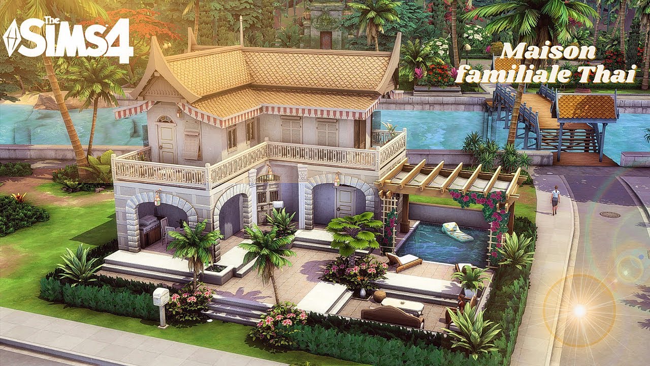 TOMARANG HOUSE 🏮Sims 4 Speed Build ‖ J'ai ENFIN construit avec le nouveau pack 😱