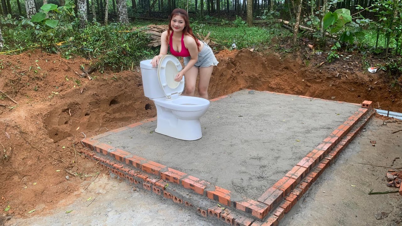 Having Difficulty when the Toilet is Inconvenient - Idea for Building a Convenient Bathroom - EP1