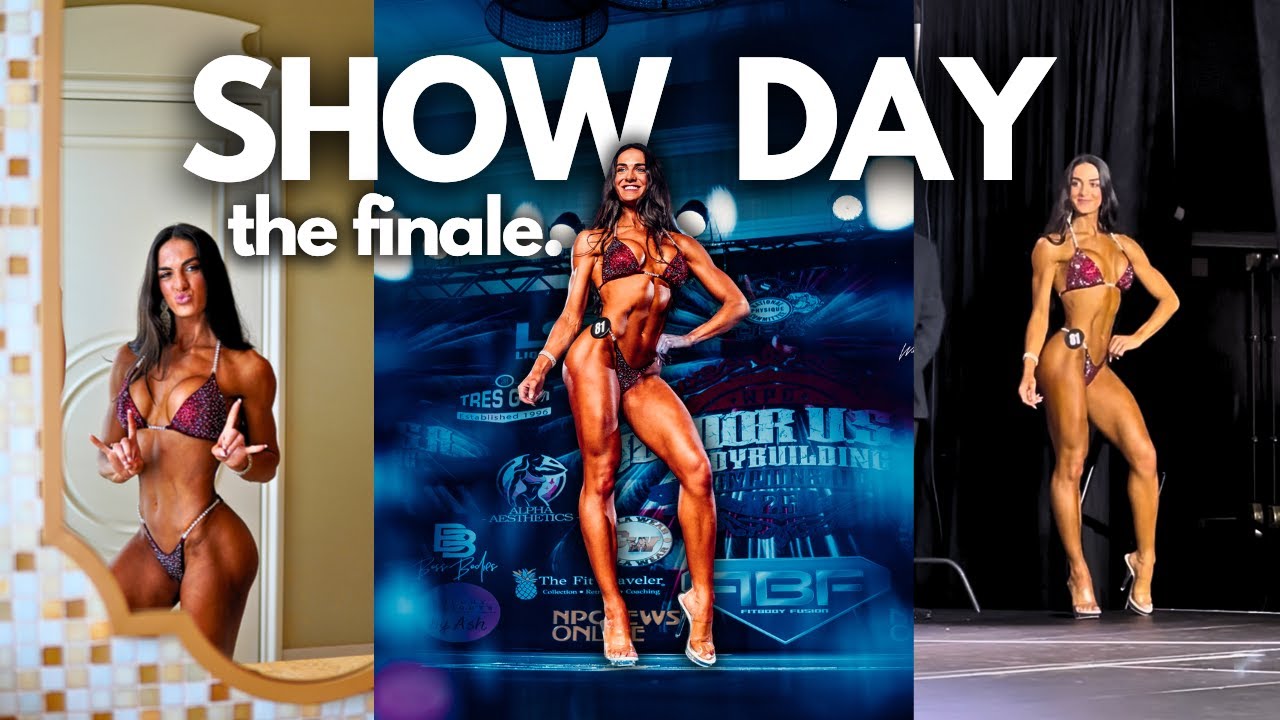 SHOW DAY VLOG | Competing in a Bikini Bodybuilding Show for my Pro Card!