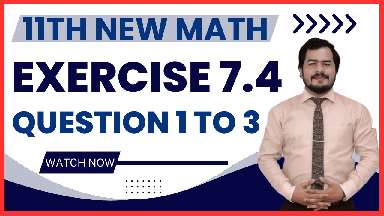 Exercise 7.4| Question 1 + 2 + 3| permutation and combination| 11th class math new book 2025