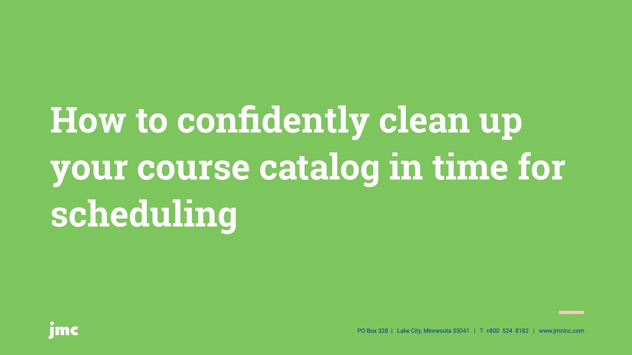 How to confidently clean up your course catalog in time for scheduling