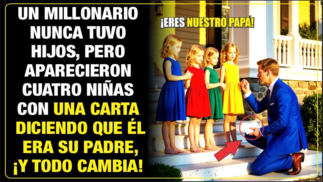 UN MILLONARIO SIN HIJOS RECIBE CARTA DE CUATRO NIÑAS QUE DICEN SER SUS HIJAS, SU VIDA CAMBIA