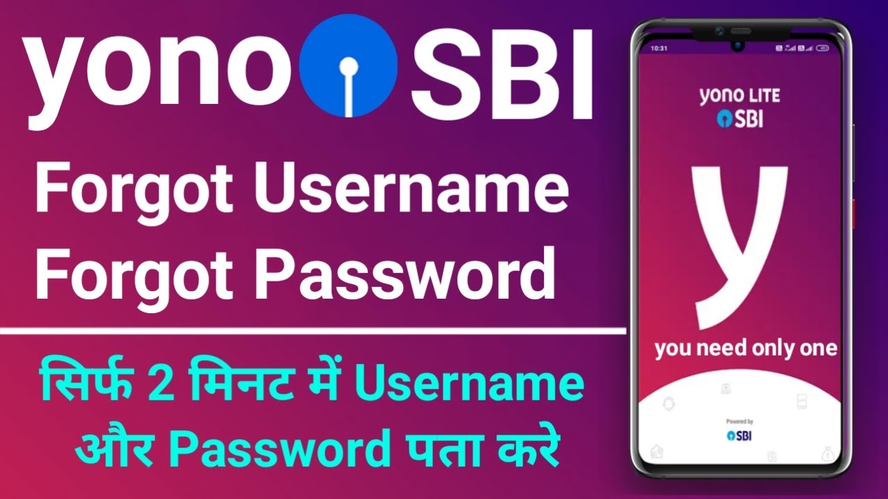 SBI Yono Forgot Username Forgot Login Password | How to reset yono sbi username and password