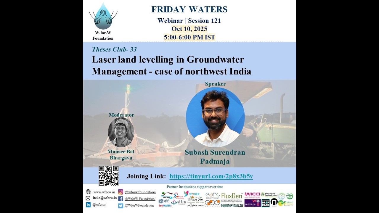Friday Waters Theses Club. Laser land levelling in Groundwater Management - case of northwest India
