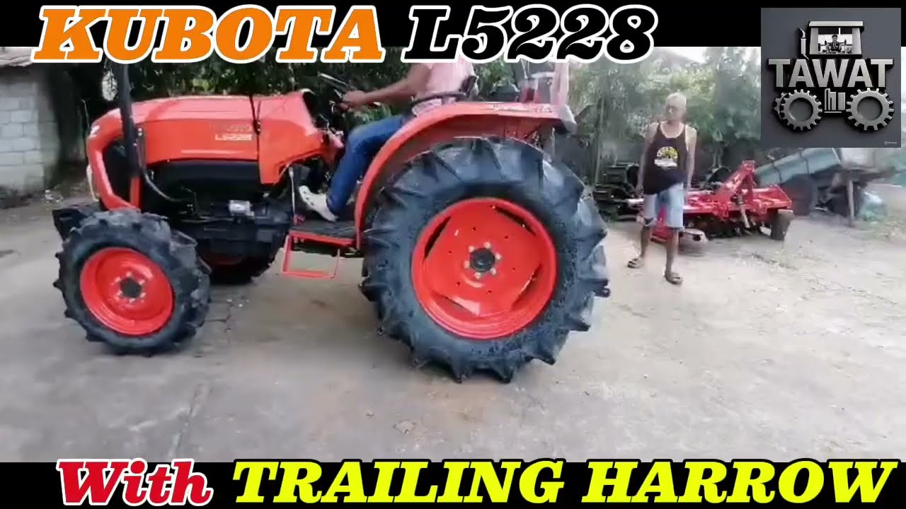 KUBOTA L5228 with TRAILING HARROW 
