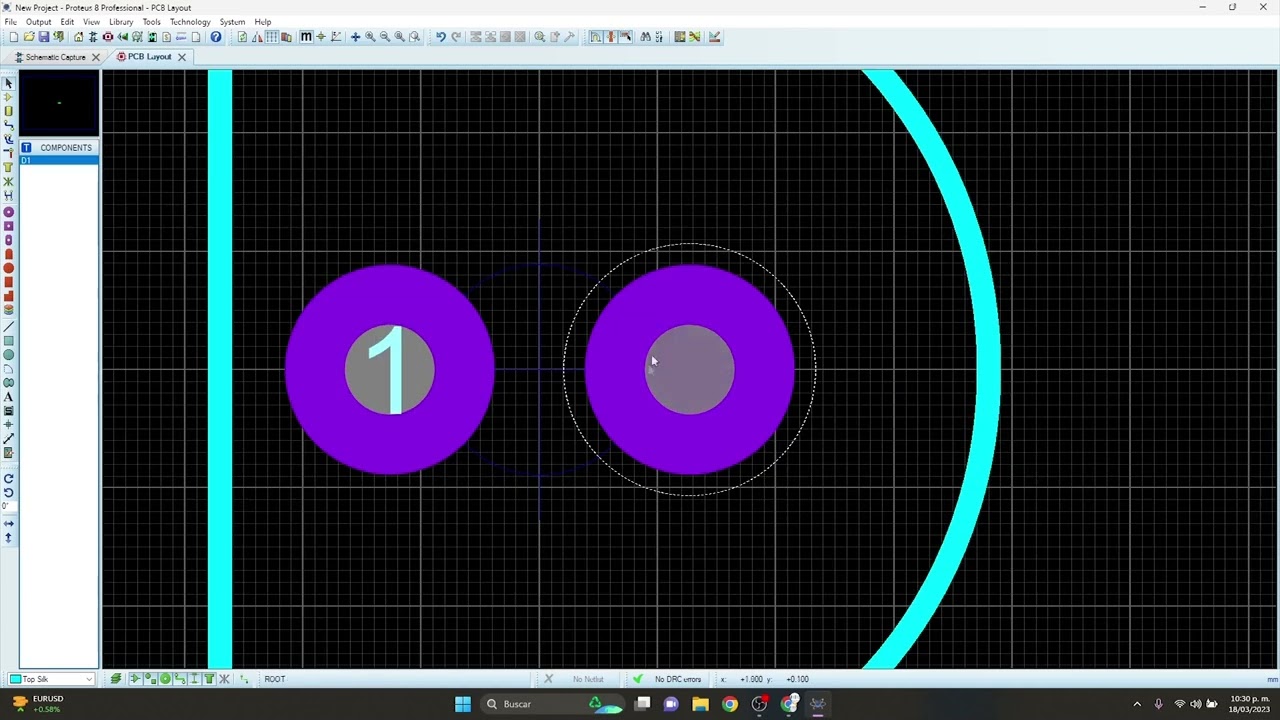 CREACIÓN DE FOOTPRINT DE LED 5MM - PROTEUS PCB