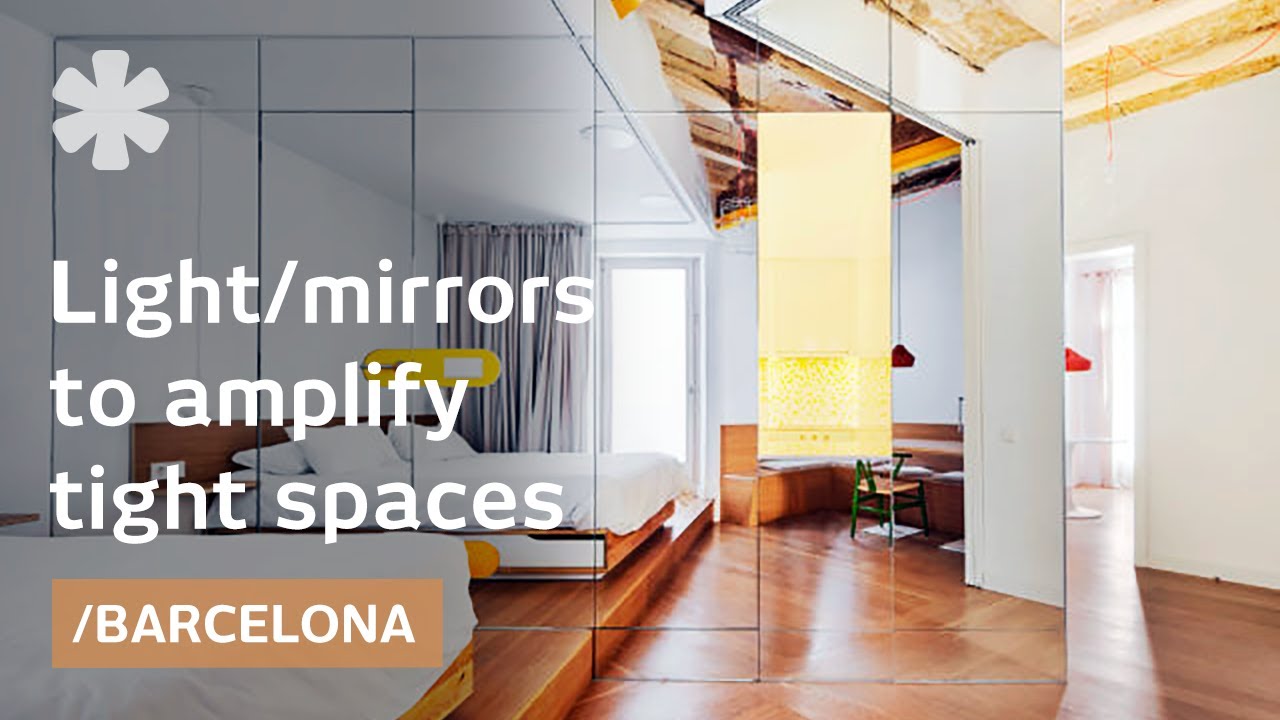 Using a core of light & mirrors to amplify a dark apartment