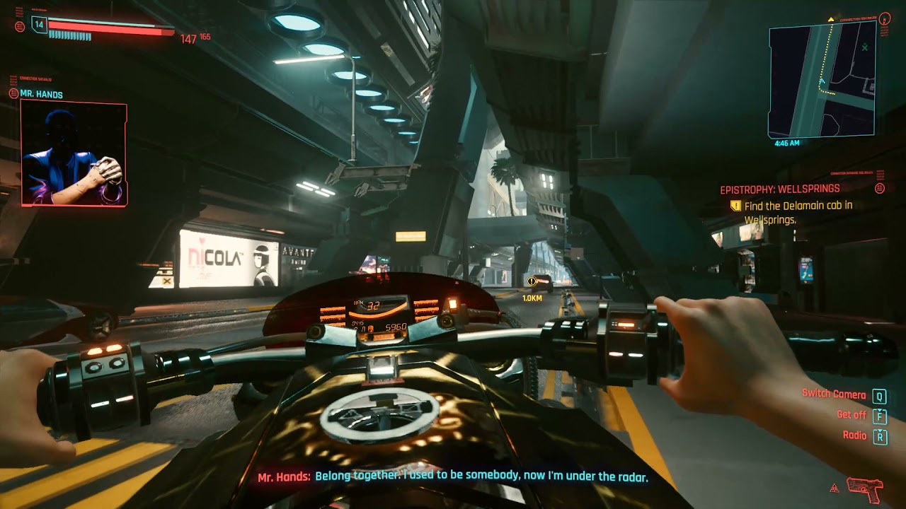 Cyberpunk 2077 - Mr. Hands actually does chit-chat