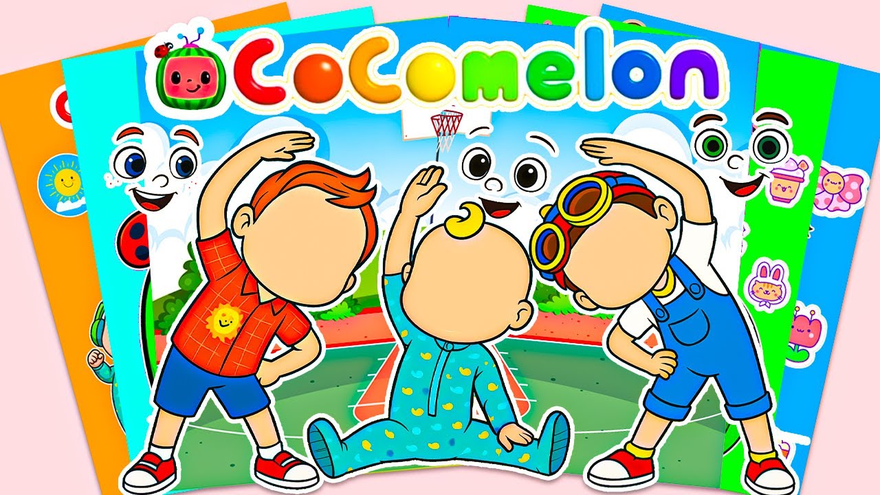 【Paper DIY】Decorate Sticker Book with JJ, CODY & TOMTOM DO THEIR MORNING EXERCISE | Sticker Book DIY