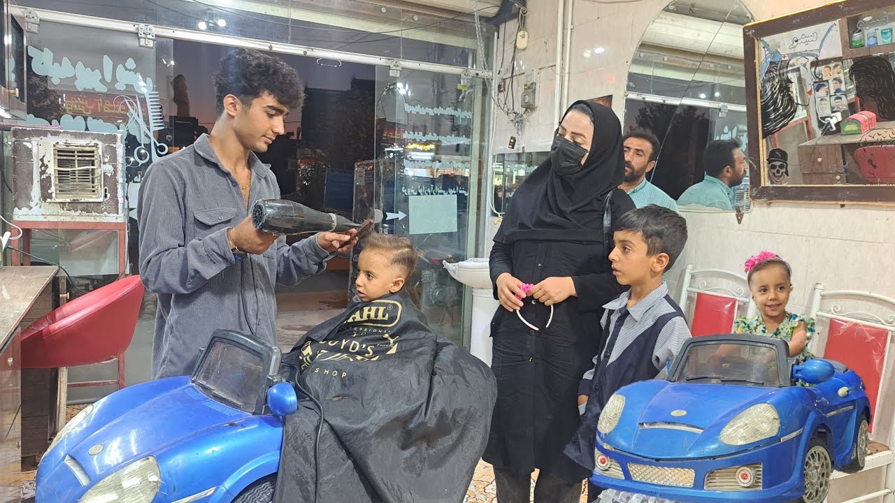 Kuh folding Ariana and Hossein's hair and buying a school uniform for Hossein🎉🎉🎉