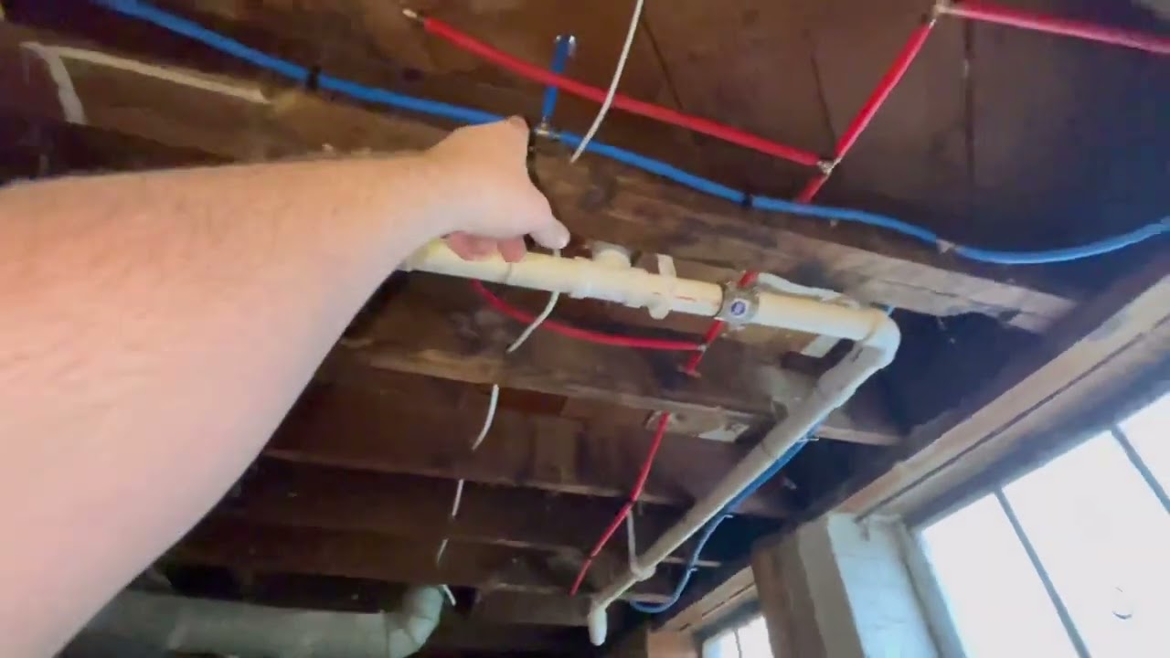1950s bungalow plumbing update . (Drains and water lines ) pvc and pex delete steel