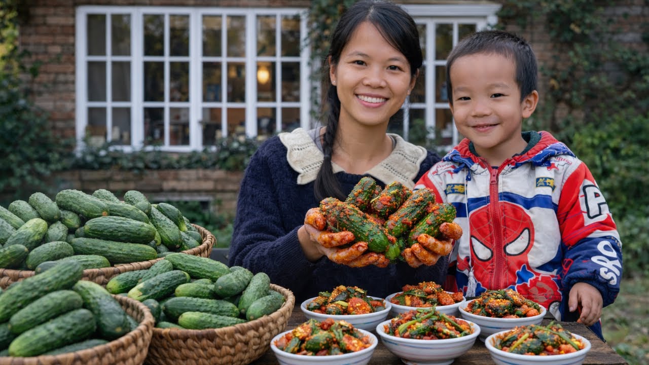Cucumber Kimchi — Traditional Recipe from the Countryside | Ly Hien Anh