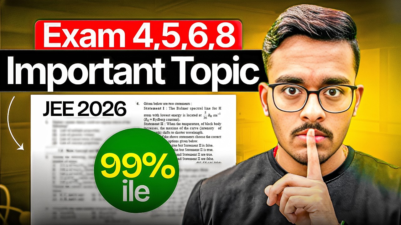 JEE Mains 2026: Strategy for 4th&ndash;8th April Exam🔥| Must Do Topics for next shift| Marks Vs Percentile