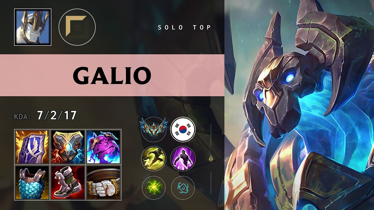 Galio Top vs Yasuo - KR Challenger Patch 26.12