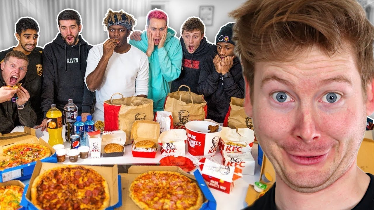 РЕАКЦИЯ SIDEMEN СЪЕДАЕТ 70 000 КАЛОРИЙ ЗА 24 ЧАСА