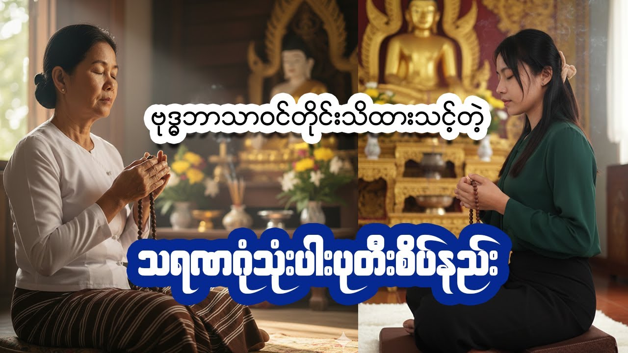သရဏဂုံသုံးပါး ပုတီးစိပ်နည်း🙏🙏🙏