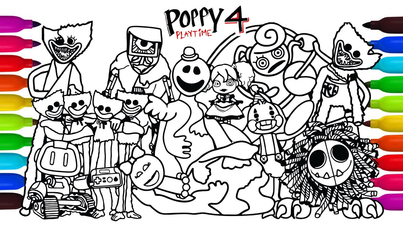 Poppy Playtime Chapter 4 Big Coloring Pages / How to Color Main Bosses and MONSTERS #AC882