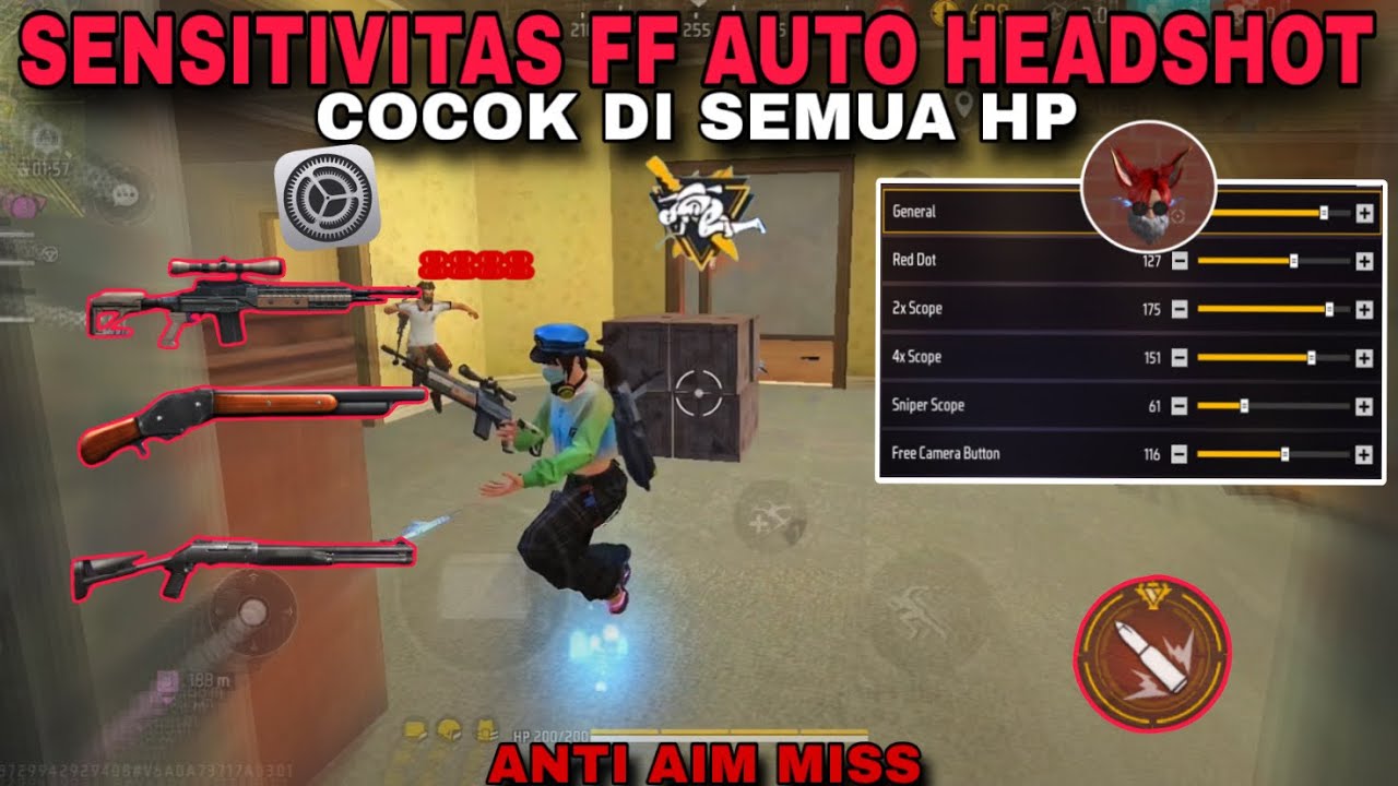 100% HEADSHOT SEMUA HP❗️CARA SETTING SENSITIVITAS DAN SETTING KONTROL AGAR MUDAH HEADSHOT🎯📲