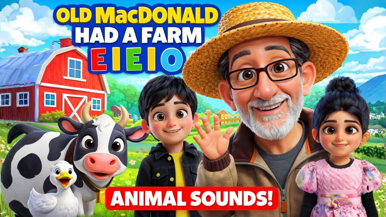 Old MacDonald Had a Farm 🐮🐔 | Kids Nursery Rhyme Song | Animals Sounds for Children