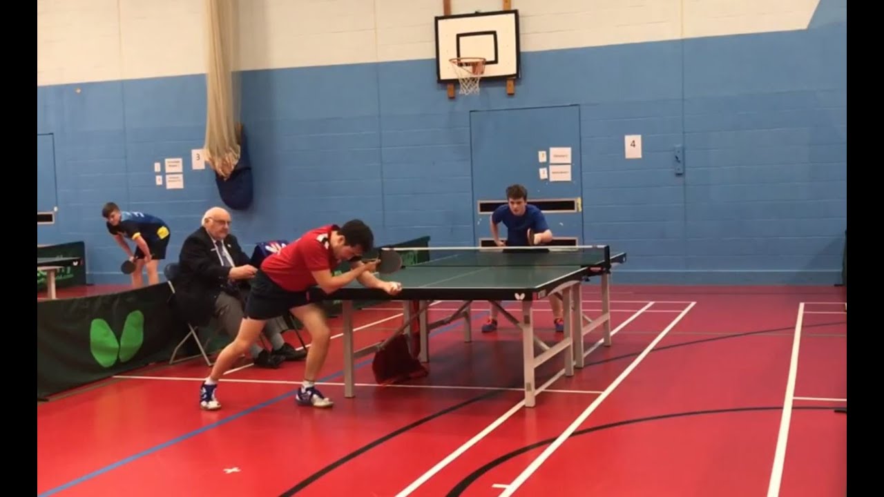 Table Tennis Liam McTiernan vs Louis Price Senior British League 2019/20