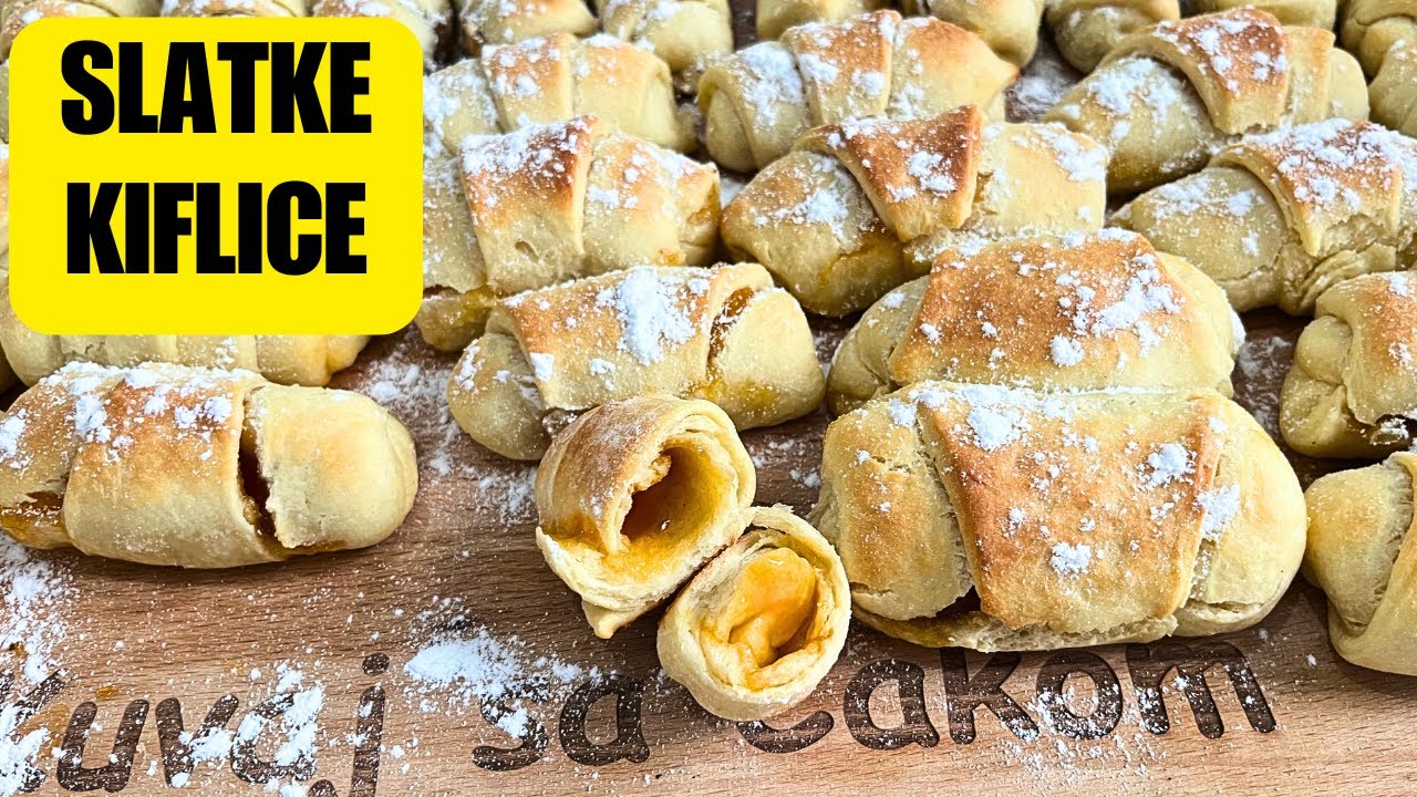 Slatke kiflice sa dzemom i kremom❗️