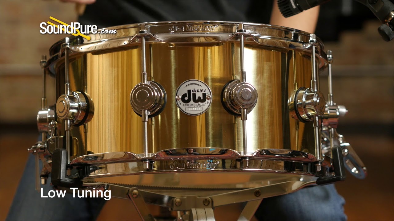 DW 6.5x14 Collectors Series Polished Brass Snare Drum Quick 'n' Dirty