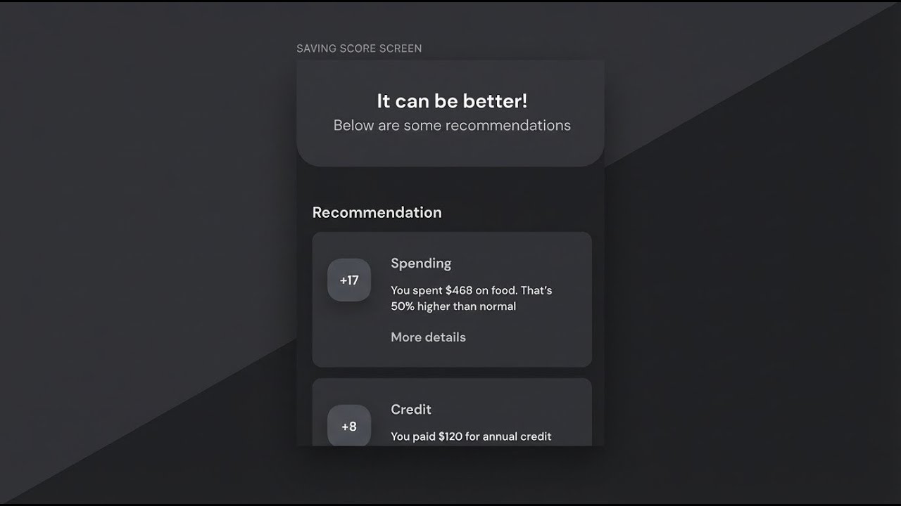 Bank App UI Kit - Building a Saving Score Screen