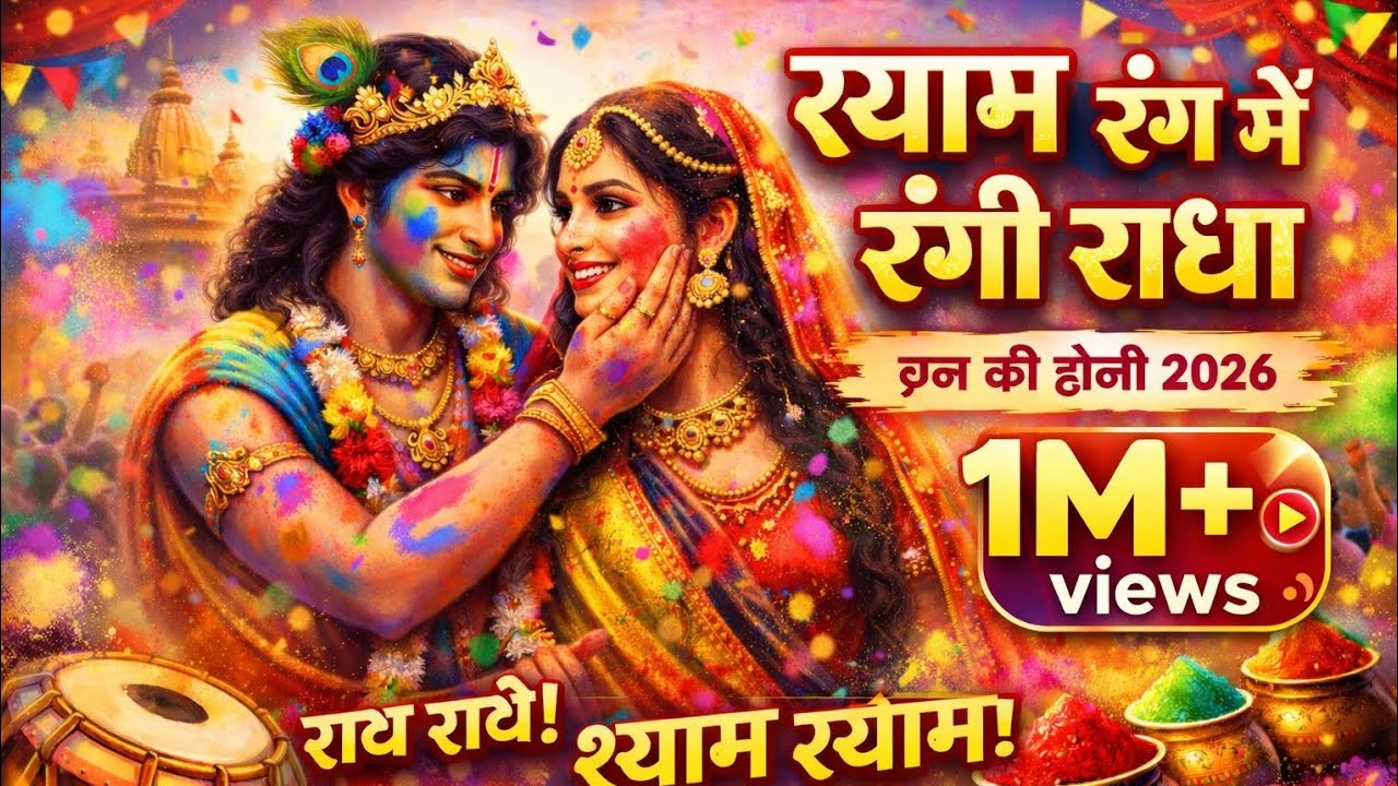 श्याम रंग में रंगी राधा | Radha Krishna Holi Bhajan 2026 | 1M+ Views Special | Vrindavan Holi Song