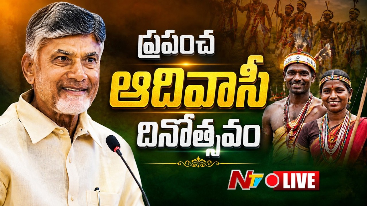CM Chandrababu LIVE : Participates in International Tribal Day Programme | NTV Telugu